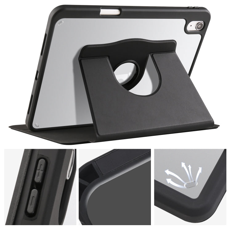 For iPad 10th Gen 10.9 2022 Acrylic 360 Degree Rotation Holder Tablet Leather Case