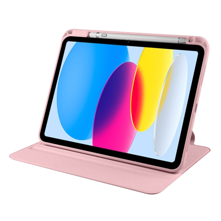 For iPad 10th Gen 10.9 2022 Acrylic 360 Degree Rotation Holder Tablet Leather Case