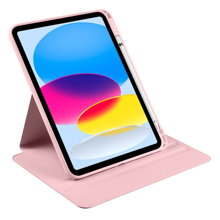 For iPad 10th Gen 10.9 2022 Acrylic 360 Degree Rotation Holder Tablet Leather Case