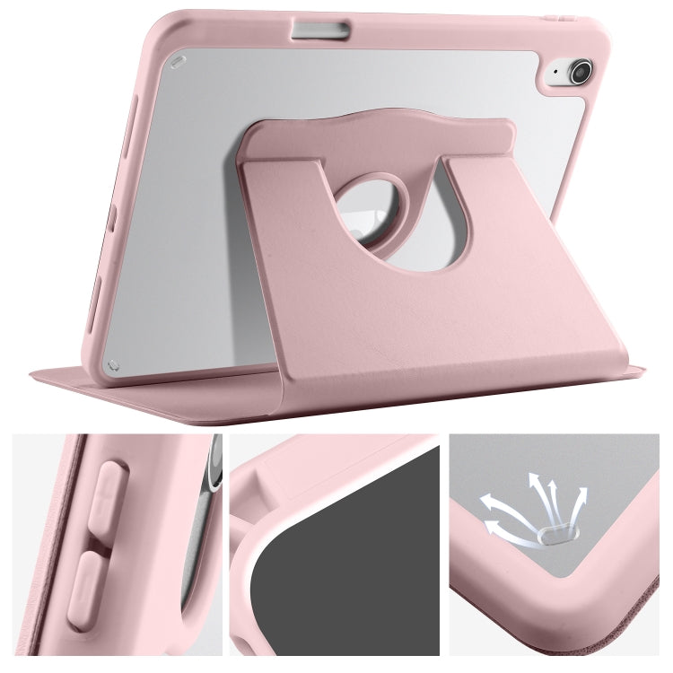 For iPad 10th Gen 10.9 2022 Acrylic 360 Degree Rotation Holder Tablet Leather Case