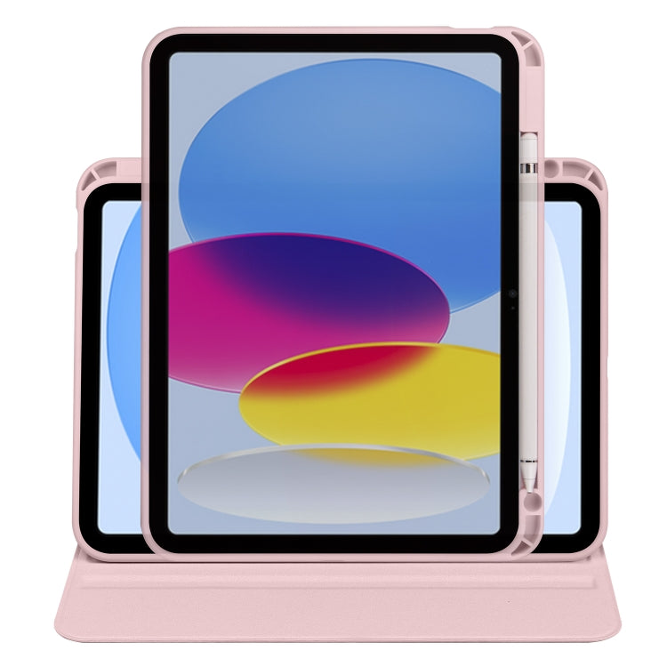 For iPad 10th Gen 10.9 2022 Acrylic 360 Degree Rotation Holder Tablet Leather Case