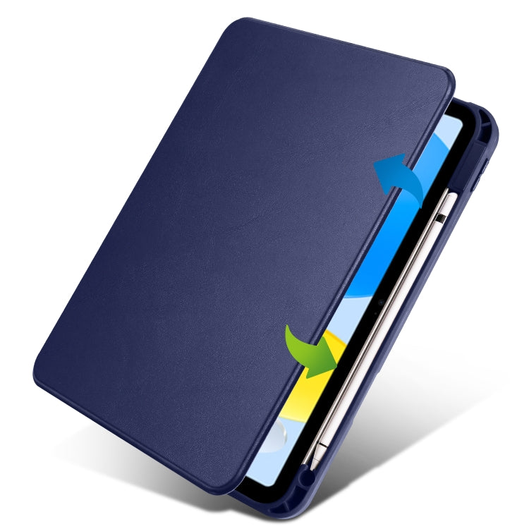 For iPad 10th Gen 10.9 2022 Acrylic 360 Degree Rotation Holder Tablet Leather Case