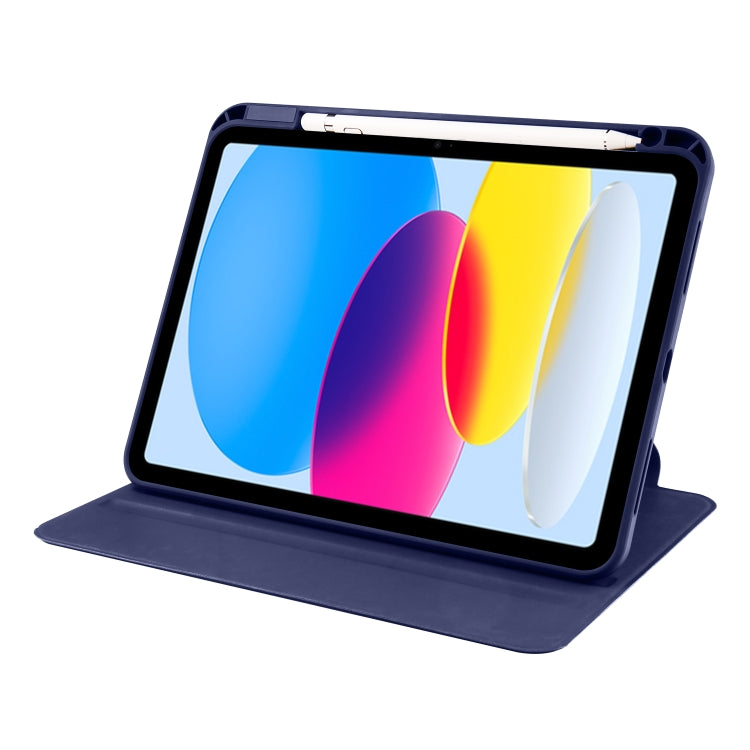 For iPad 10th Gen 10.9 2022 Acrylic 360 Degree Rotation Holder Tablet Leather Case