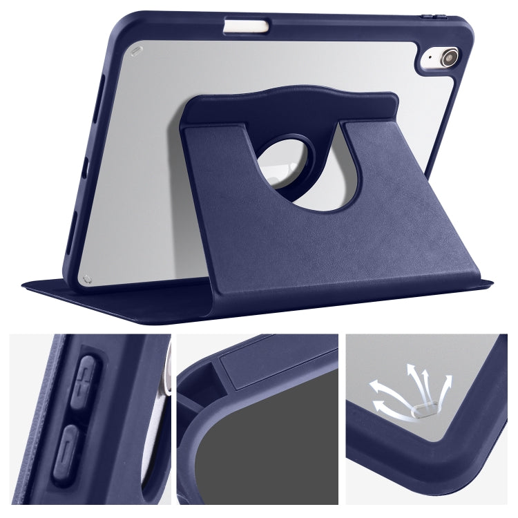 For iPad 10th Gen 10.9 2022 Acrylic 360 Degree Rotation Holder Tablet Leather Case