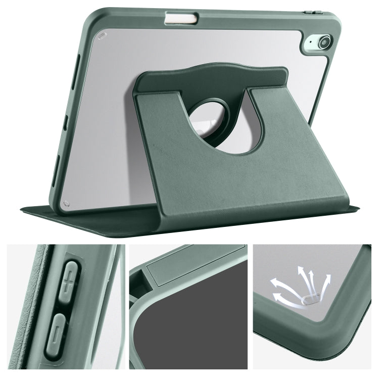 For iPad 10th Gen 10.9 2022 Acrylic 360 Degree Rotation Holder Tablet Leather Case