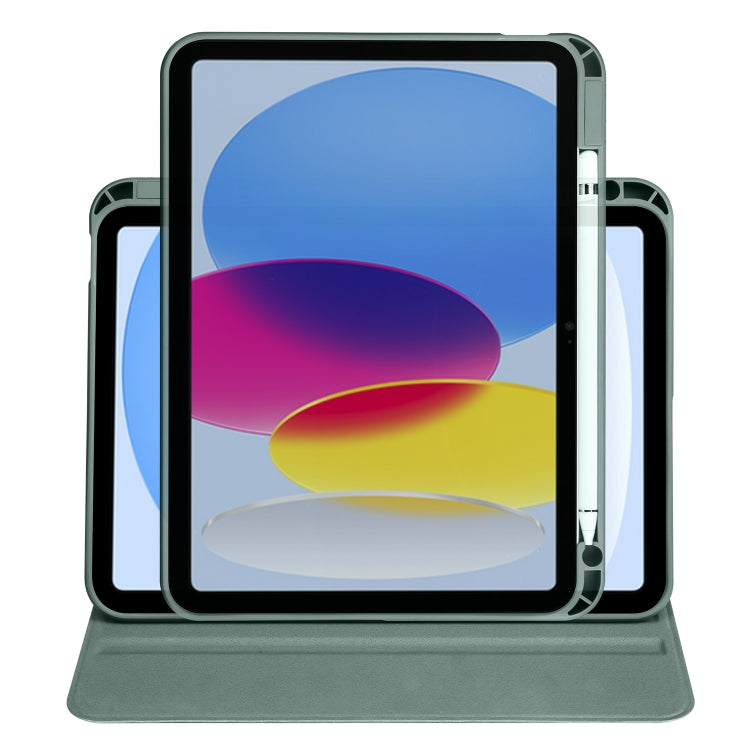For iPad 10th Gen 10.9 2022 Acrylic 360 Degree Rotation Holder Tablet Leather Case