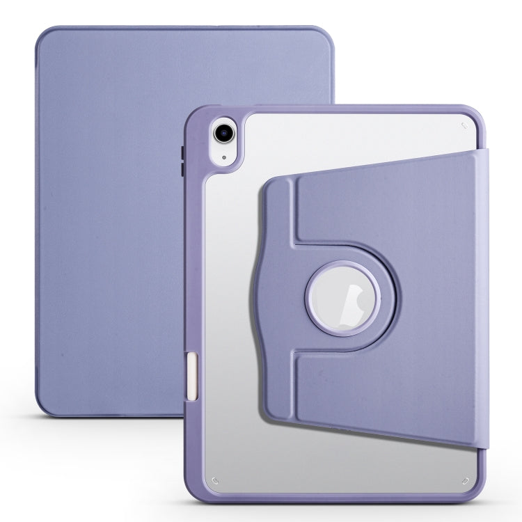 For iPad 10th Gen 10.9 2022 Acrylic 360 Degree Rotation Holder Tablet Leather Case