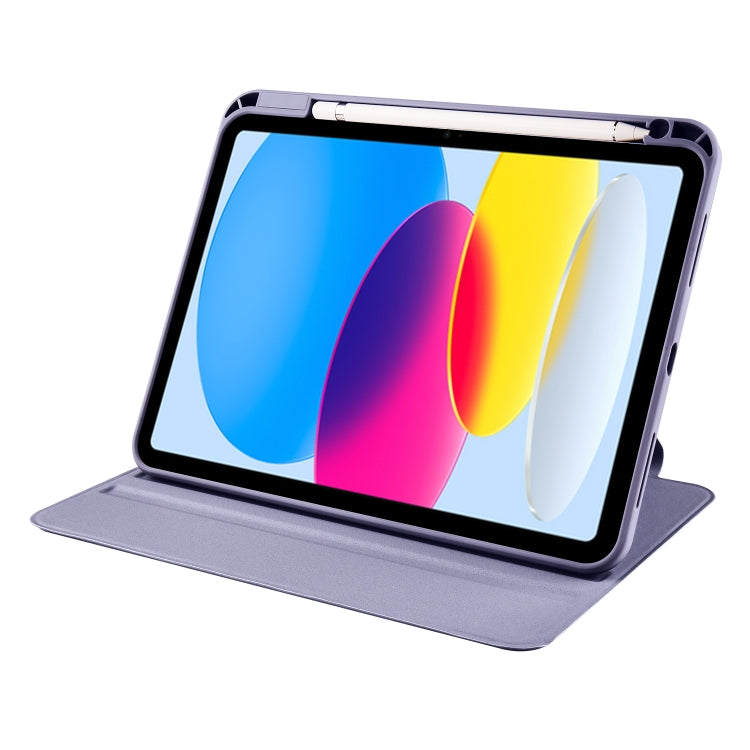 For iPad 10th Gen 10.9 2022 Acrylic 360 Degree Rotation Holder Tablet Leather Case