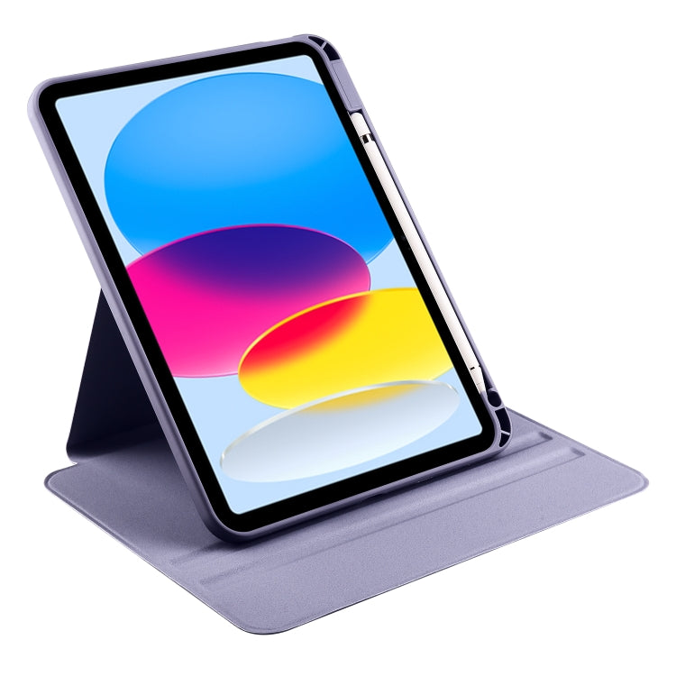 For iPad 10th Gen 10.9 2022 Acrylic 360 Degree Rotation Holder Tablet Leather Case