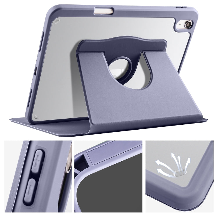 For iPad 10th Gen 10.9 2022 Acrylic 360 Degree Rotation Holder Tablet Leather Case