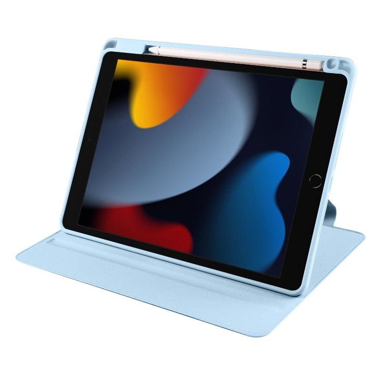 For iPad 10.2 2022 / 2021 / 2020 / 2019 Acrylic 360 Degree Rotation Holder Tablet Leather Case