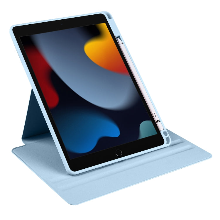 For iPad 10.2 2022 / 2021 / 2020 / 2019 Acrylic 360 Degree Rotation Holder Tablet Leather Case