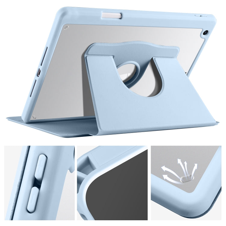 For iPad 10.2 2022 / 2021 / 2020 / 2019 Acrylic 360 Degree Rotation Holder Tablet Leather Case