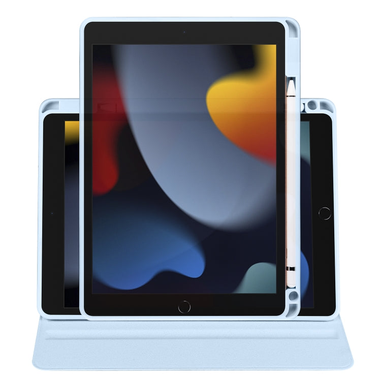 For iPad 10.2 2022 / 2021 / 2020 / 2019 Acrylic 360 Degree Rotation Holder Tablet Leather Case