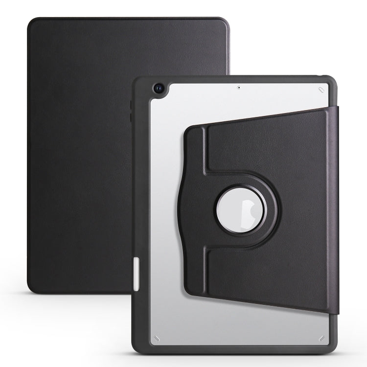 For iPad 10.2 2022 / 2021 / 2020 / 2019 Acrylic 360 Degree Rotation Holder Tablet Leather Case