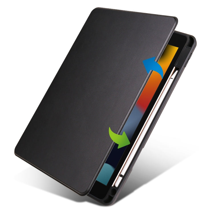 For iPad 10.2 2022 / 2021 / 2020 / 2019 Acrylic 360 Degree Rotation Holder Tablet Leather Case