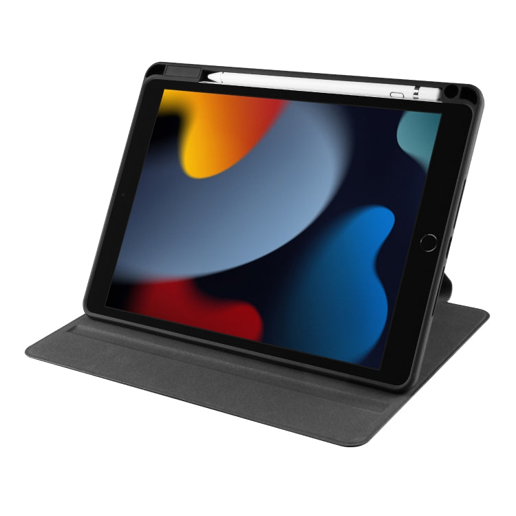 For iPad 10.2 2022 / 2021 / 2020 / 2019 Acrylic 360 Degree Rotation Holder Tablet Leather Case