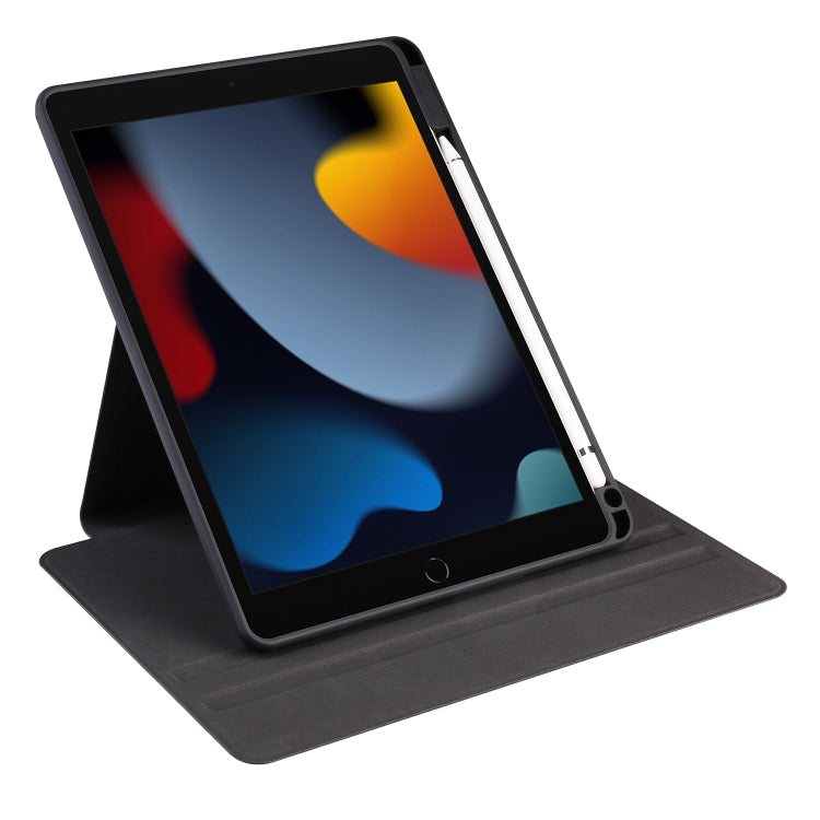 For iPad 10.2 2022 / 2021 / 2020 / 2019 Acrylic 360 Degree Rotation Holder Tablet Leather Case