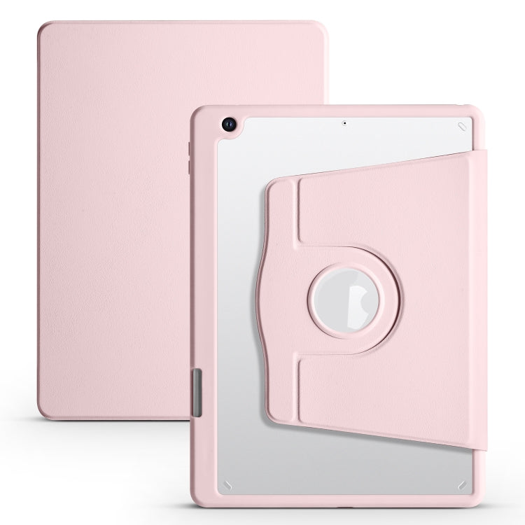For iPad 10.2 2022 / 2021 / 2020 / 2019 Acrylic 360 Degree Rotation Holder Tablet Leather Case
