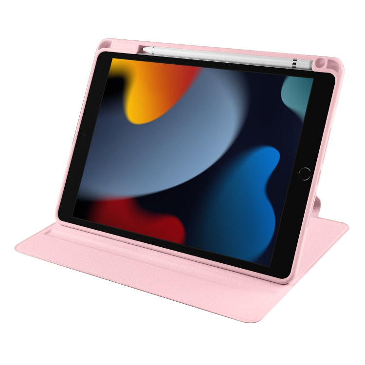 For iPad 10.2 2022 / 2021 / 2020 / 2019 Acrylic 360 Degree Rotation Holder Tablet Leather Case