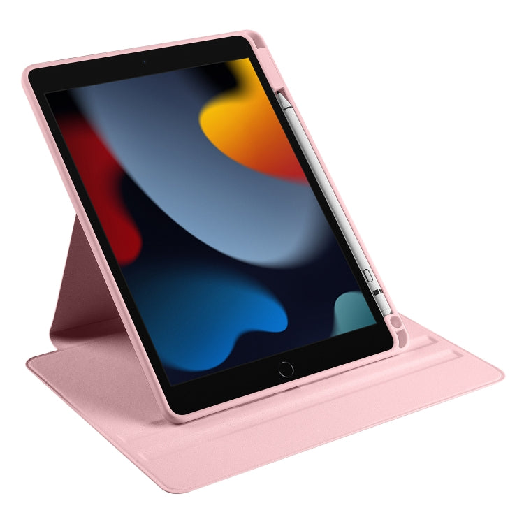 For iPad 10.2 2022 / 2021 / 2020 / 2019 Acrylic 360 Degree Rotation Holder Tablet Leather Case