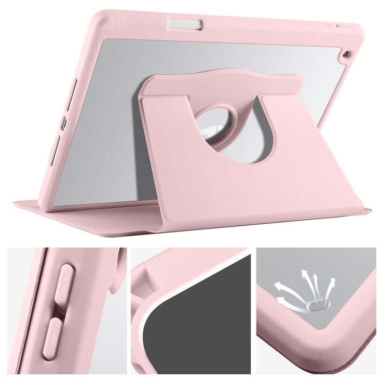 For iPad 10.2 2022 / 2021 / 2020 / 2019 Acrylic 360 Degree Rotation Holder Tablet Leather Case