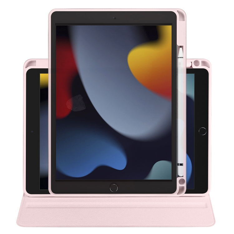 For iPad 10.2 2022 / 2021 / 2020 / 2019 Acrylic 360 Degree Rotation Holder Tablet Leather Case