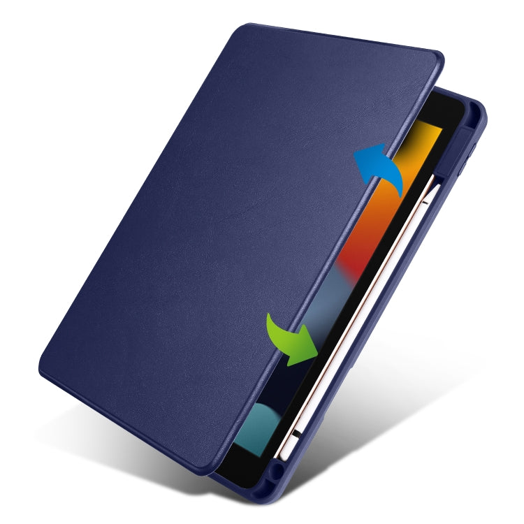 For iPad 10.2 2022 / 2021 / 2020 / 2019 Acrylic 360 Degree Rotation Holder Tablet Leather Case