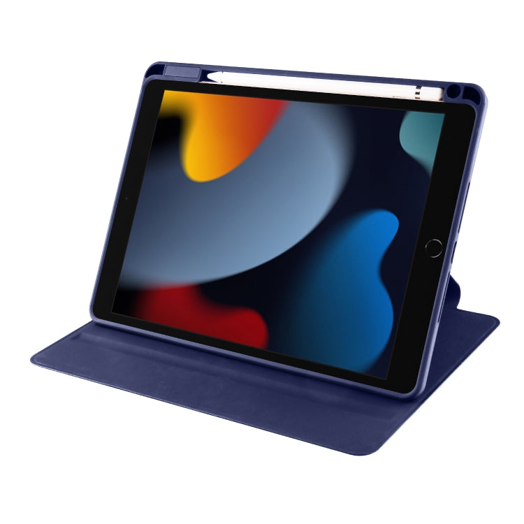 For iPad 10.2 2022 / 2021 / 2020 / 2019 Acrylic 360 Degree Rotation Holder Tablet Leather Case
