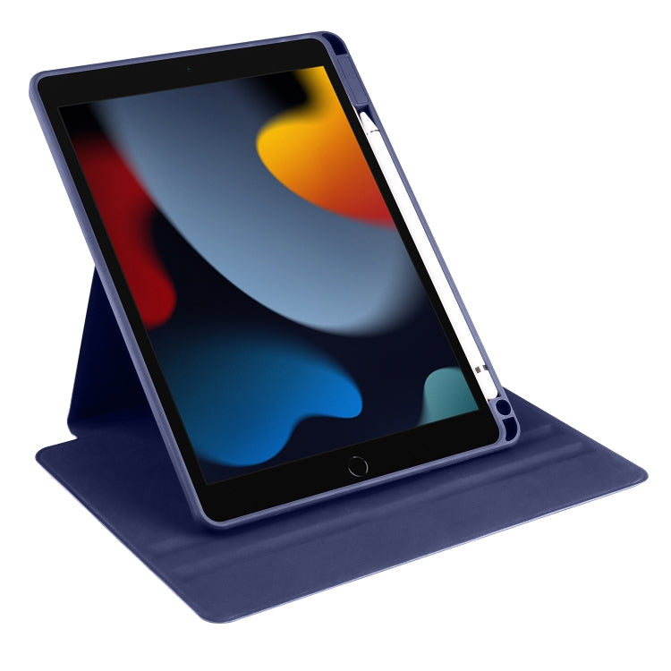 For iPad 10.2 2022 / 2021 / 2020 / 2019 Acrylic 360 Degree Rotation Holder Tablet Leather Case