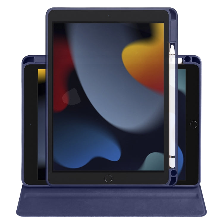 For iPad 10.2 2022 / 2021 / 2020 / 2019 Acrylic 360 Degree Rotation Holder Tablet Leather Case