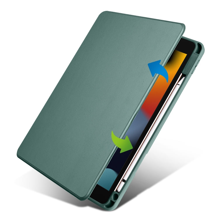 For iPad 10.2 2022 / 2021 / 2020 / 2019 Acrylic 360 Degree Rotation Holder Tablet Leather Case