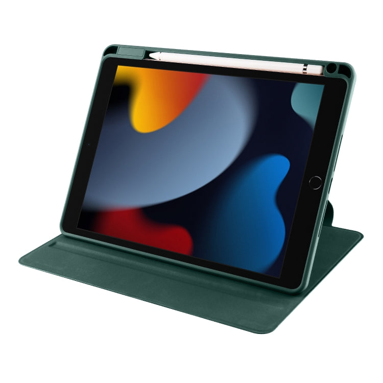 For iPad 10.2 2022 / 2021 / 2020 / 2019 Acrylic 360 Degree Rotation Holder Tablet Leather Case