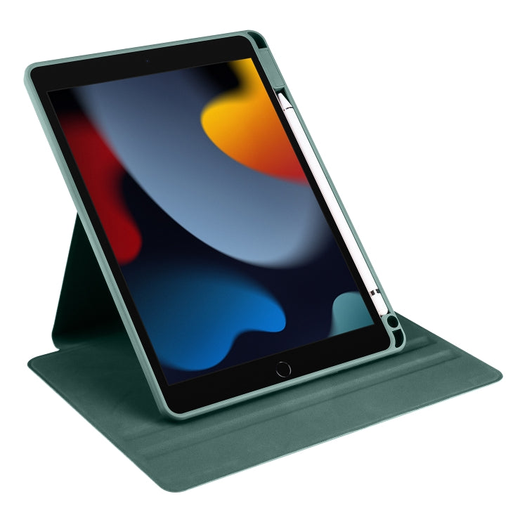 For iPad 10.2 2022 / 2021 / 2020 / 2019 Acrylic 360 Degree Rotation Holder Tablet Leather Case