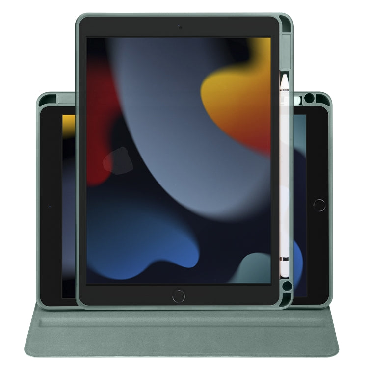 For iPad 10.2 2022 / 2021 / 2020 / 2019 Acrylic 360 Degree Rotation Holder Tablet Leather Case