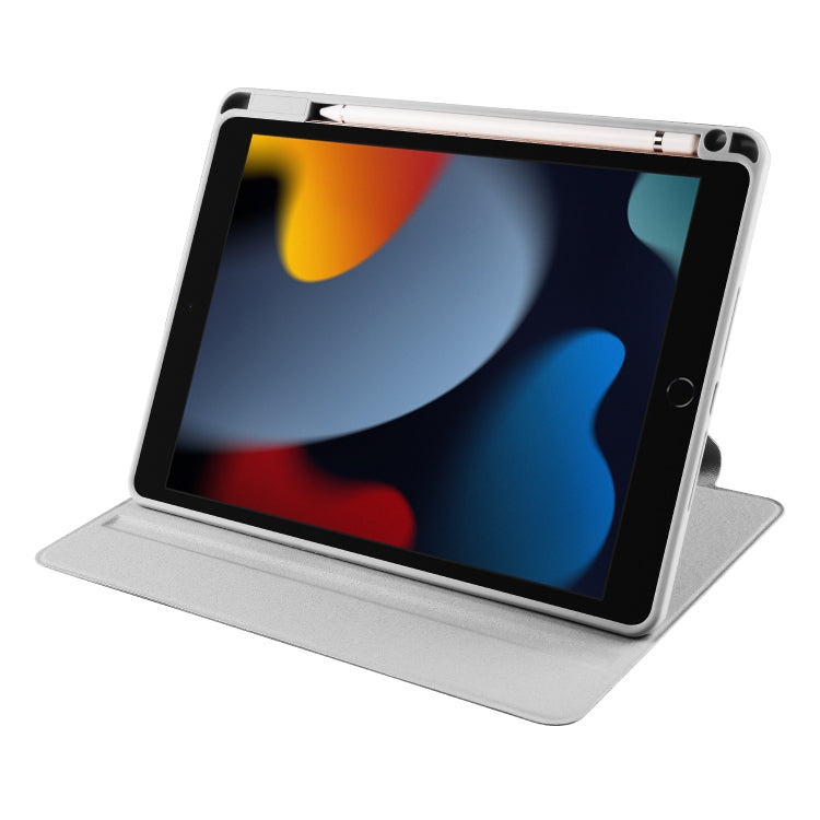 For iPad 10.2 2022 / 2021 / 2020 / 2019 Acrylic 360 Degree Rotation Holder Tablet Leather Case