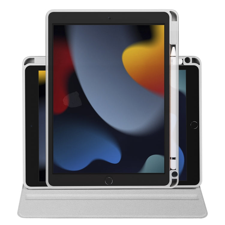 For iPad 10.2 2022 / 2021 / 2020 / 2019 Acrylic 360 Degree Rotation Holder Tablet Leather Case