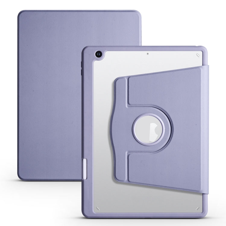 For iPad 10.2 2022 / 2021 / 2020 / 2019 Acrylic 360 Degree Rotation Holder Tablet Leather Case
