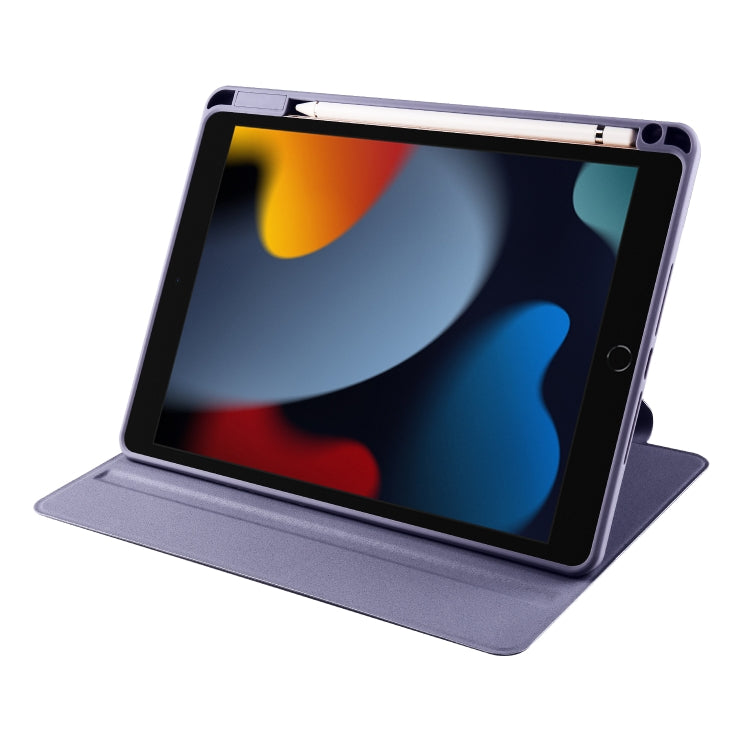 For iPad 10.2 2022 / 2021 / 2020 / 2019 Acrylic 360 Degree Rotation Holder Tablet Leather Case