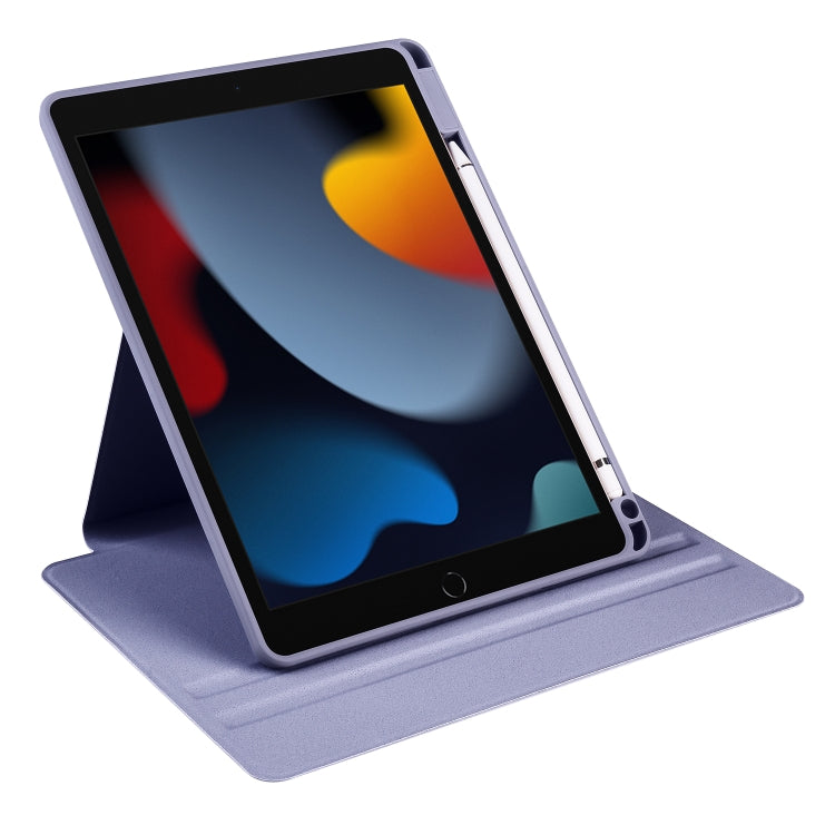 For iPad 10.2 2022 / 2021 / 2020 / 2019 Acrylic 360 Degree Rotation Holder Tablet Leather Case