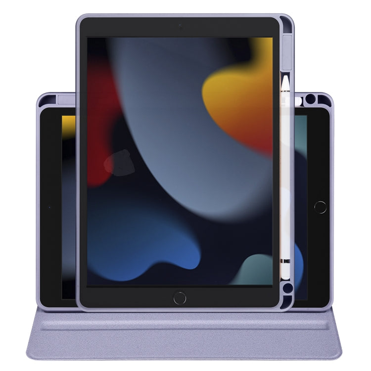 For iPad 10.2 2022 / 2021 / 2020 / 2019 Acrylic 360 Degree Rotation Holder Tablet Leather Case