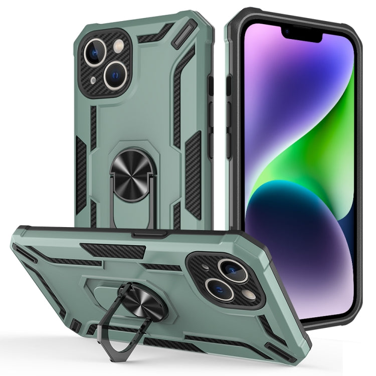 For iPhone 14 Plus Warship Armor 2 in 1 Shockproof Phone Case