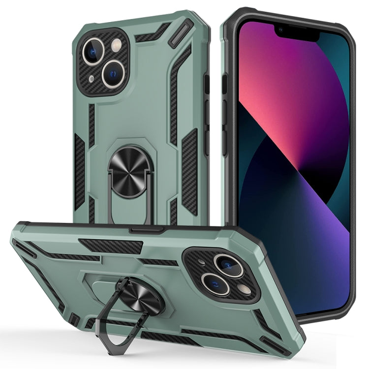 For iPhone 13 Warship Armor 2 in 1 Shockproof Phone Case