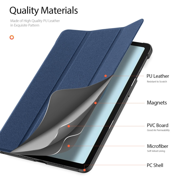 For Huawei MatePad SE 10.4 2022 DUX DUCIS Domo Series Magnetic Flip Leather Tablet Case