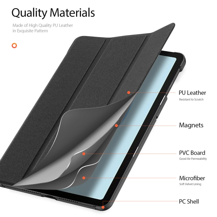 For Huawei MatePad SE 10.4 2022 DUX DUCIS Domo Series Magnetic Flip Leather Tablet Case