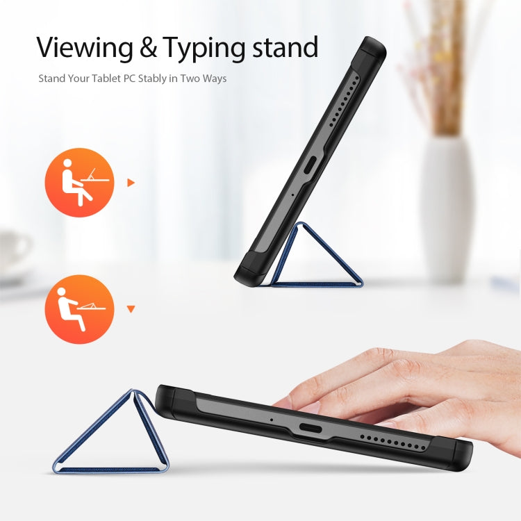 For Lenovo Tab M8 4th Gen DUX DUCIS Domo Series Magnetic Flip Leather Tablet Case