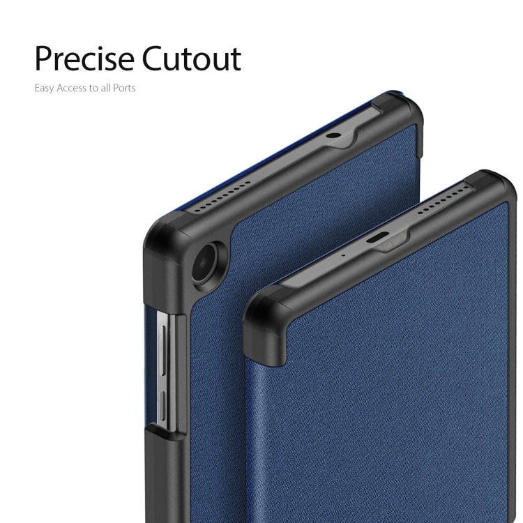 For Lenovo Tab M8 4th Gen DUX DUCIS Domo Series Magnetic Flip Leather Tablet Case