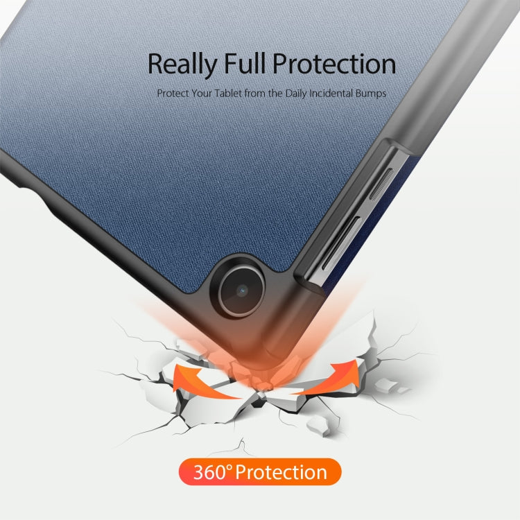For Lenovo Tab M8 4th Gen DUX DUCIS Domo Series Magnetic Flip Leather Tablet Case