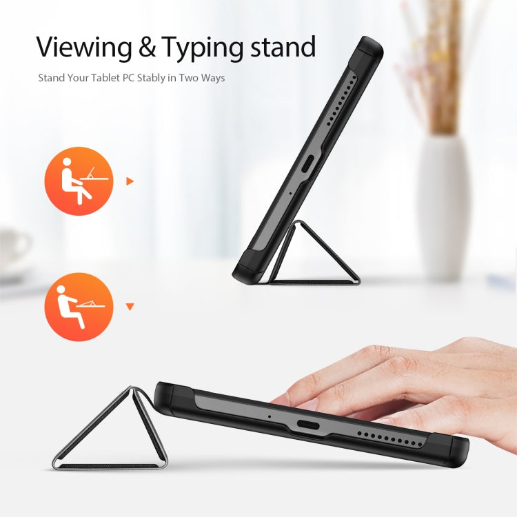 For Lenovo Tab M8 4th Gen DUX DUCIS Domo Series Magnetic Flip Leather Tablet Case