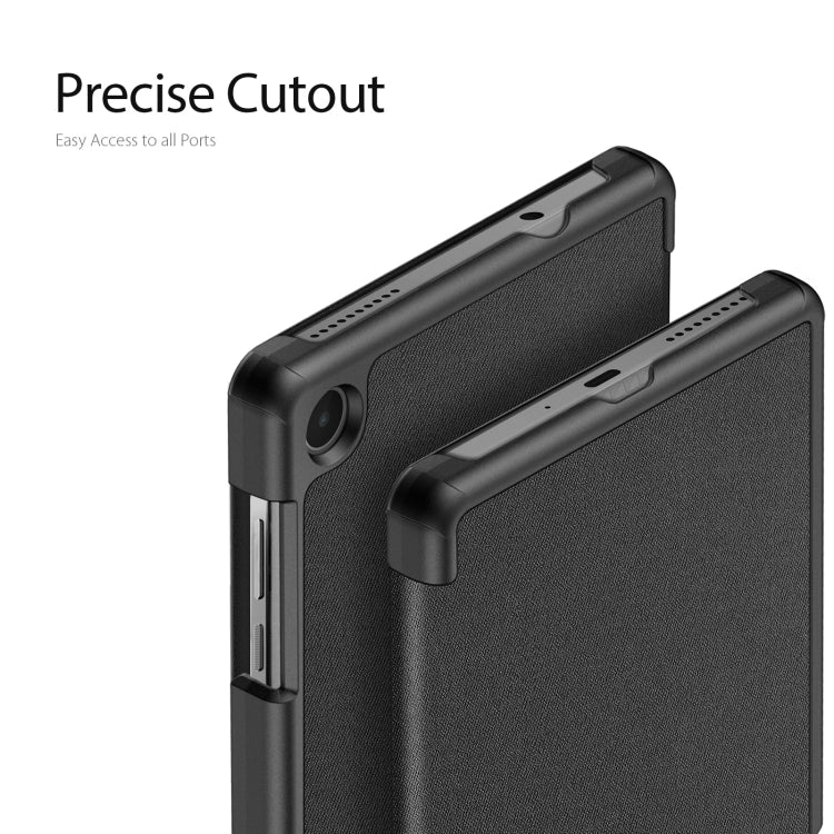 For Lenovo Tab M8 4th Gen DUX DUCIS Domo Series Magnetic Flip Leather Tablet Case